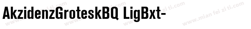 AkzidenzGroteskBQ LigBxt字体转换